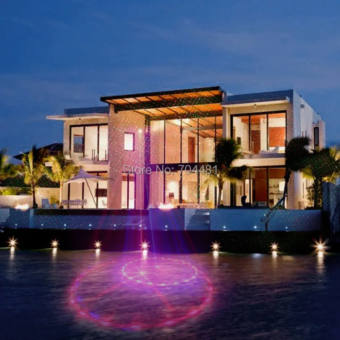 

SUNY Remote Control Outdoor Indoor 12 Patterns RB Red Blue Laser Projector Landscape Lighting Outside Garden Light Waterproof