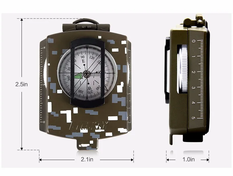 Eyeskey водостойкий Выживание Военный компас походный Кемпинг армейский Карманный военный Lensatic Компас ручной военный инвентарь