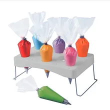 Nueva Durable de Plástico Rectángulo Fondant Cake Icing/Puntas de Las Boquillas Piping Bolsas Bolsas Sostenedor Del Soporte Del Estante Caliente