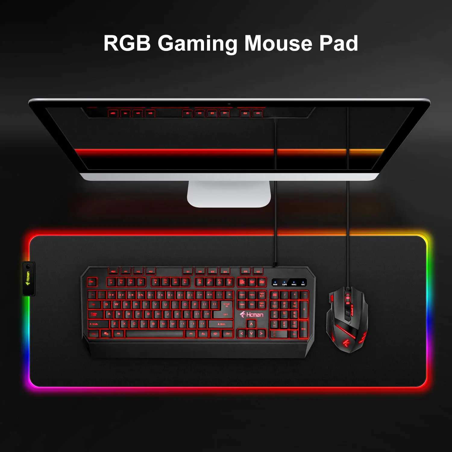 RGB игровой коврик для мыши большой толстый удлиненный светодиодный коврик для мыши с нескользящей резиновой основой мягкий коврик для компьютерной мыши для Mac book PC Lap