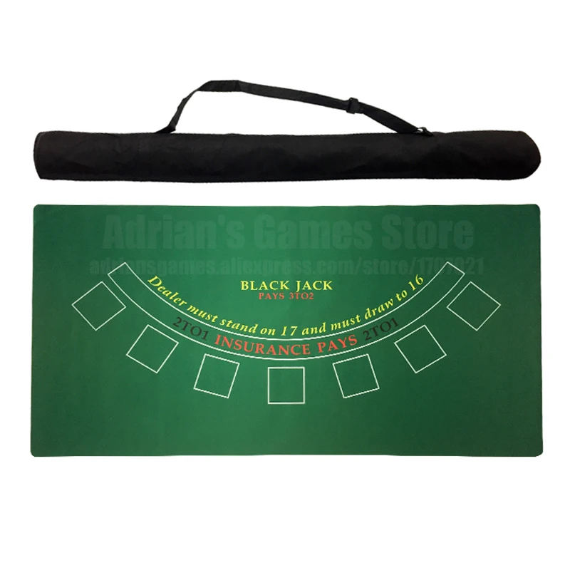 Cyber-Deals Blackjack /& Texas Hold/’em Poker 2-Sided Premium Felt Layout 90cm x 180cm