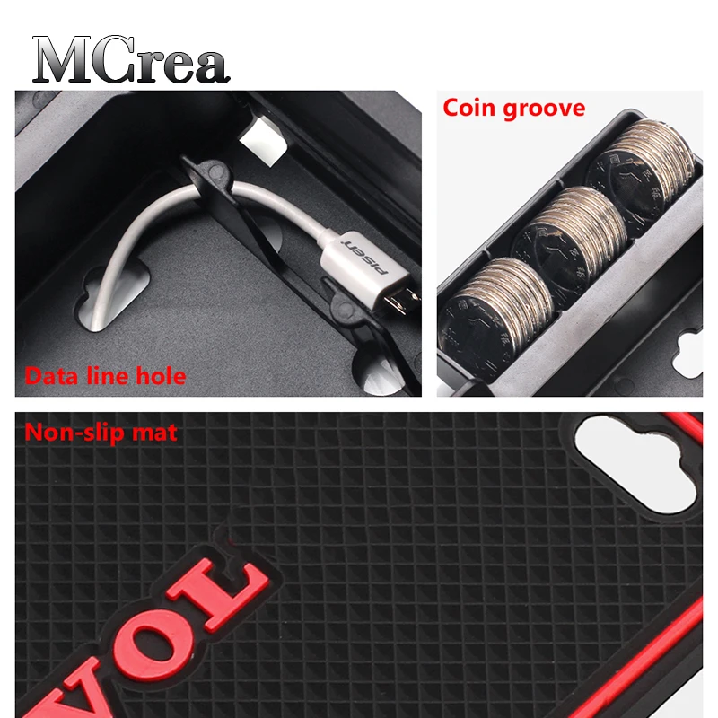 

MCrea Anti Slip Mat Interior Glove Box Car Central Armrest Storage Box Phone Holder For Volvo S90 V60 V90 XC60 S60 Accessories