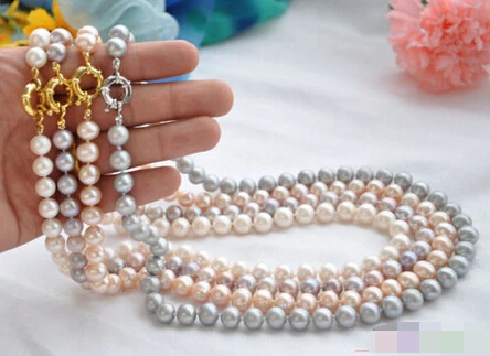 

965 round freshwater pearl necklace 4pcs