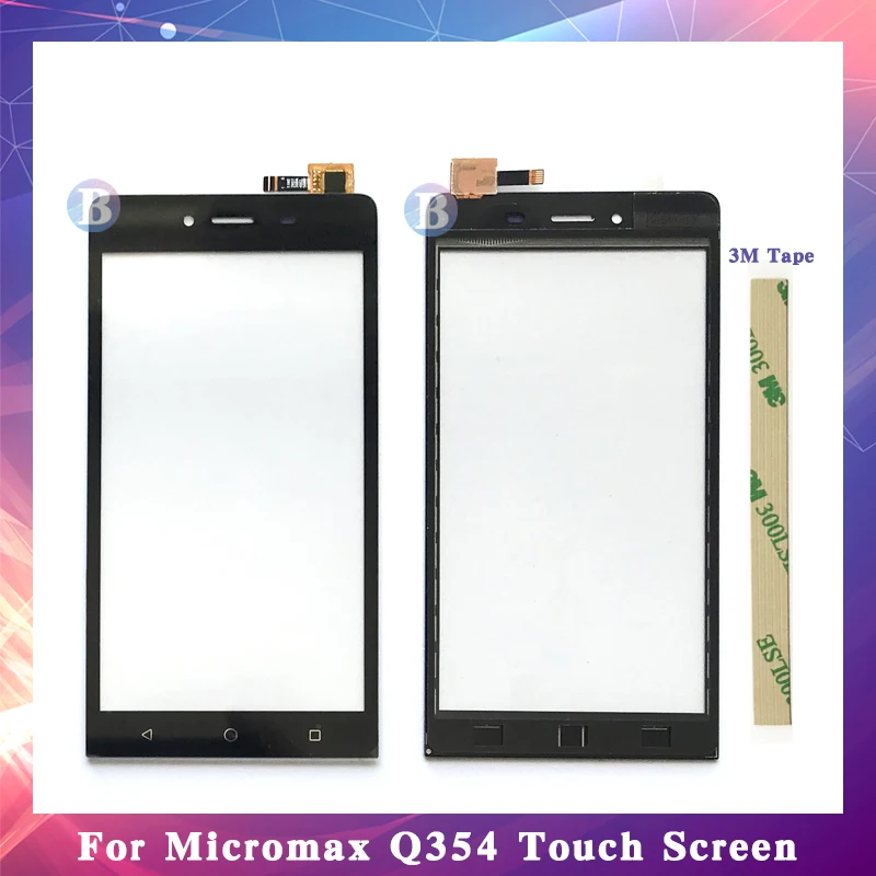 

High Quality 5.0" For Micromax Canvas Q354 Touch Screen Digitizer Sensor Outer Glass Lens Panel Black Replacement