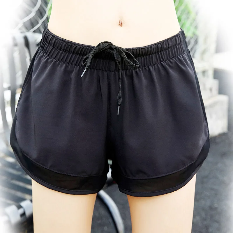 DK1780 Black Nessaj Летние черные повседневные шорты женские модные спортивные сетчатые шорты на шнурке горячие короткие женские спортивные штаны с высокой талией тренировки Короткие штаны - Цвет: DK1780 Black