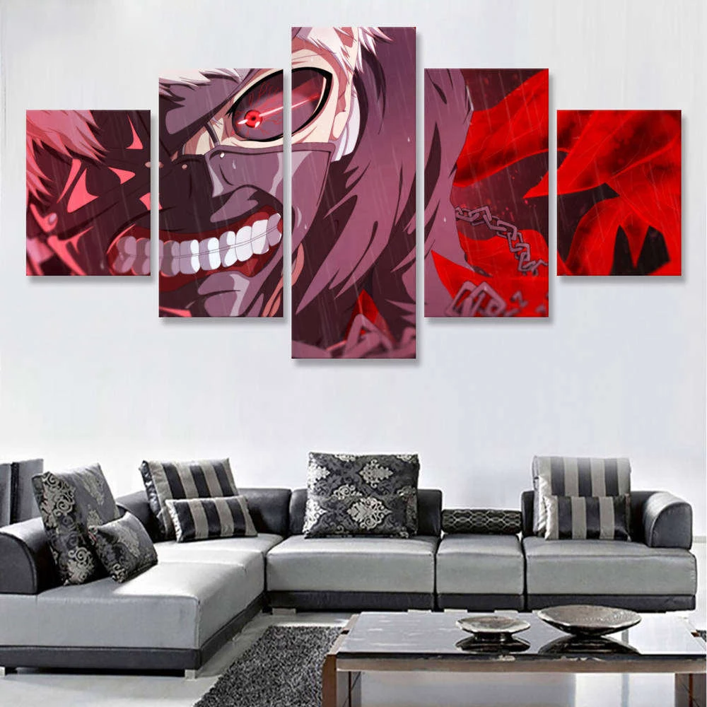 Tokyo-Ghoul-Ken-Kaneki-5-Panels-Canvas-Art-Wall-Decor-Paintings-for-Bedroom-Decoration-A2285 (3)