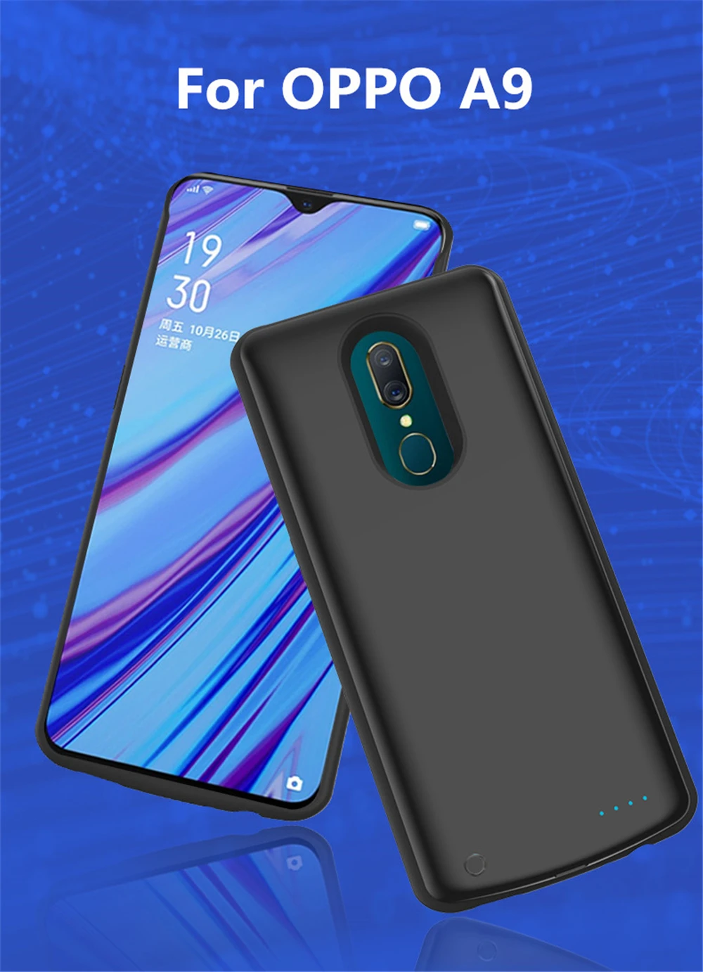 Внешний 6500 mAh аккумулятор зарядное устройство чехол для OPPO A9X батарея Ультра тонкий портативный банк питания зарядный чехол для OPPO A9 чехол