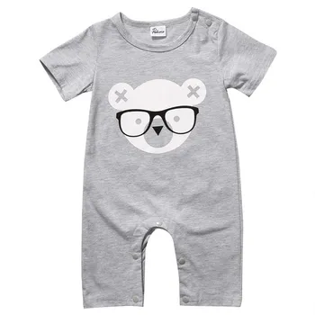 

Newborn Infant Baby Boy Girl Kids Fashion Summer Baby Short Sleeve Beer Bodysuits 0-18 Months Girl Clothes Babies Baby Clothing
