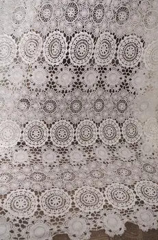 

1 yard off white Lace Fabric, Crocheted Lace, Home Decor