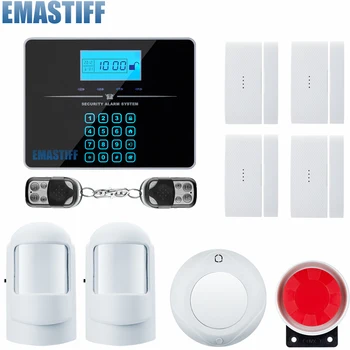 

Touch LCD Home Burglar Security GSM Alarm System Voice Prompt Wireless Infrared Sensor Metal Remote Control Kit SIM SMS Alarm
