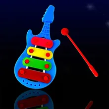 Цвет случайный один ребенок Творческий Plactic мультфильм классическое обучающее фортепиано музыкальный барабан ручная, Ударная игрушки подарки на день рождения