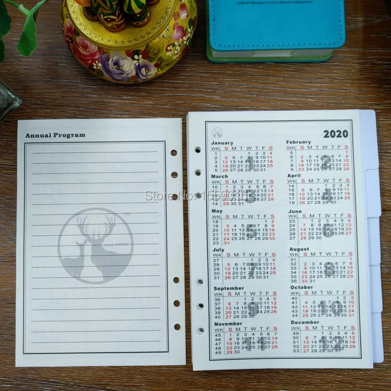 A5 блокнот планировщик дня с калькулятор с календарем Еженедельный планировщик блокнот прозрачная ручка сумка цветные стикеры мягкая линейка
