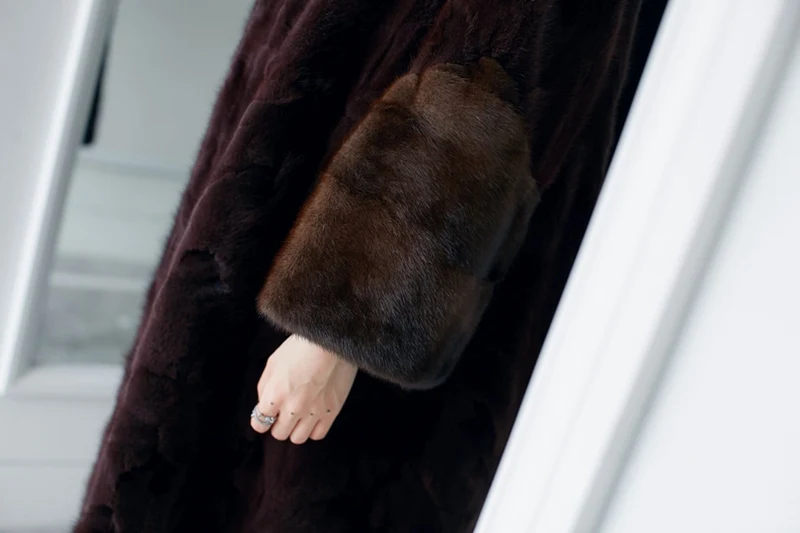Европейская натуральная норковая шуба, зимняя женская меховая теплая верхняя одежда, пальто, одежда больших размеров 5XL 6XL 7XL LF4230