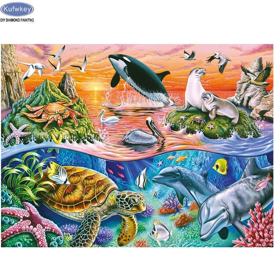 

Full Square 5D DIY Diamond Painting Sea turtles,Wall Picture Diamond Embroidery sale sea,Cross Stitch kit,Mosaic,home decoration