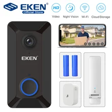 Eken Smart беспроводной Wifi видео дверной звонок Домофон телефонный звонок Дверной звонок камера Инфракрасный пульт дистанционного записи домашний мониторинг безопасности