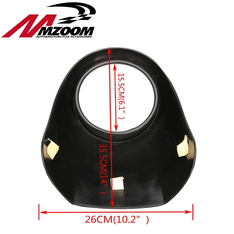 Mzoom Черный фар Пластик спереди козырек обтекатель крутая маска рамка для 883 XL1200 Dyna