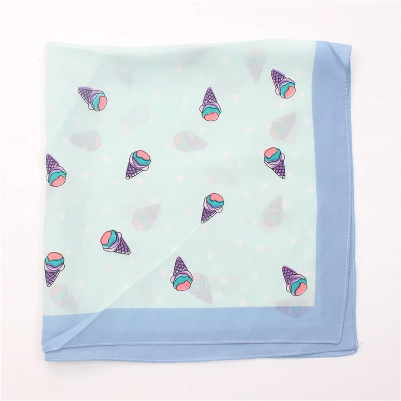 Square Scarf For Women 2019 Spring Neckerchief Bandana Soft Polyester Cute Girl's Hair Neck Scarf Handkerchief Headband Female