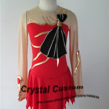 Лидер продаж, платье для фигурного катания для девочек, изящное Новое Брендовое платье конькобежное, DR3313