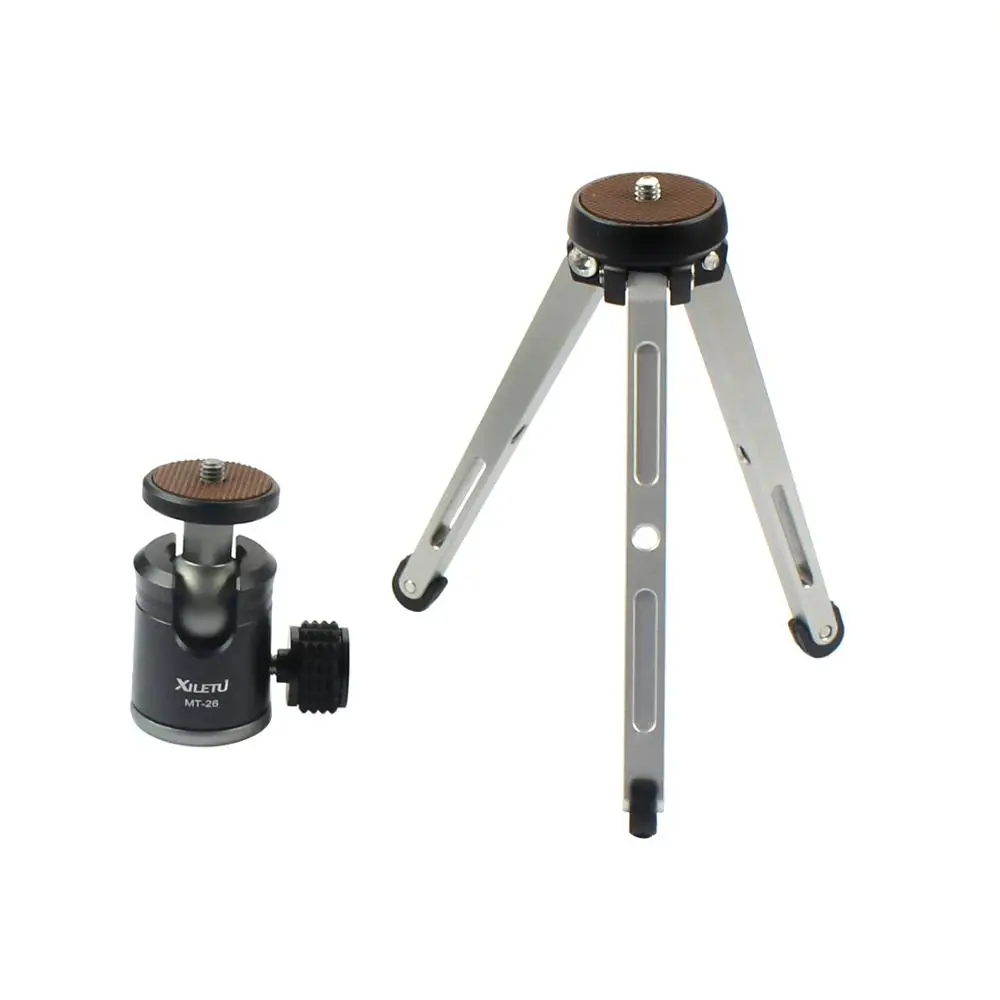 XILETU MT26 XT15 подшипник Настольный кронштейн мини настольный штатив и шаровая Головка Высокая для DSLR камеры беззеркальная камера смартфон