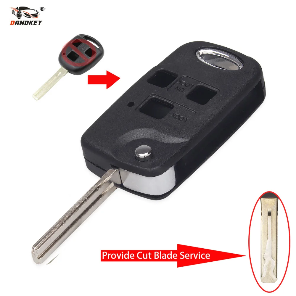 

DANDKEY Remote 3 Buttons Key Shell For LEXUS SC430 GX470 RX350 RX400h ES300 ES330 GS400 GS430 GS470 LS400 LS430 Modified Shell