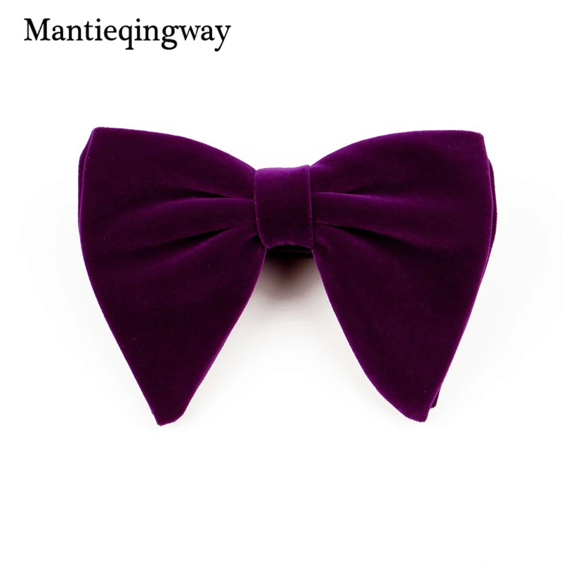 002G Mantieqingway, новинка, модный бархатный галстук-бабочка с большим бантом для женщин, мужчин, жениха, Свадебный галстук-бабочка, обтягивающий, сплошной цвет, Gravatas, тонкий черный галстук - Цвет: 002G