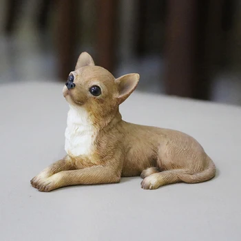 

Mini Chihuahua Dog Model Car Decoration Resin Crafts Collection Gifts Gifts Decoration Creative Home Decor Crafts Ornaments