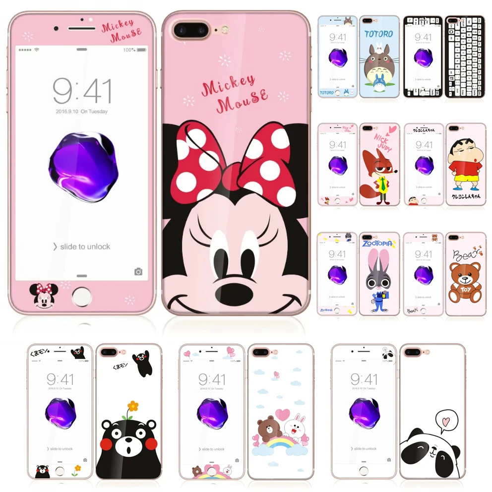 Для iPhone 7 Чехол Plus 4.7 5.5 дюймов 3D Изогнутые поверхности мультфильм Минни Panda
