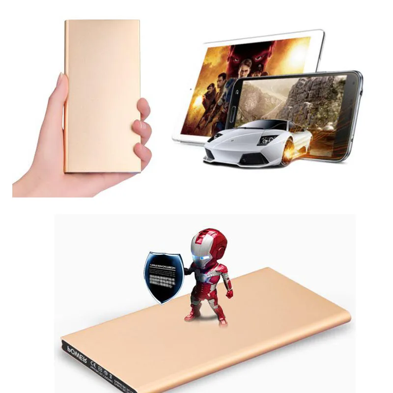 Ultra-Thin Matal Power Bank USB Portable Charger Battery Powerbank 6000mah Battery Charger Powerbank Case