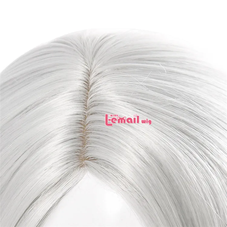 L-email парик игра OW Эш Косплей парики Серебристый Белый Цвет Средний прямой косплей парик термостойкие синтетические волосы Perucas для женщин