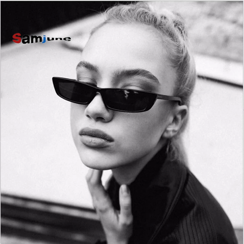 

Samjune 2018 New Clear Lens Small Cat Eye Sunglasses Women Fashion Brand Red Gray Cateye Sun Glasses For Female Shades UV400