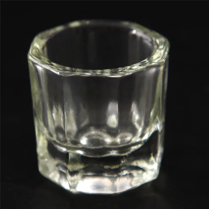 1 шт. стакан из прозрачного стекла для акрилового дизайна ногтей акриловый жидкий стеклянный акриловый порошок Dappen Блюдо прозрачный белый цвет прозрачный комплект