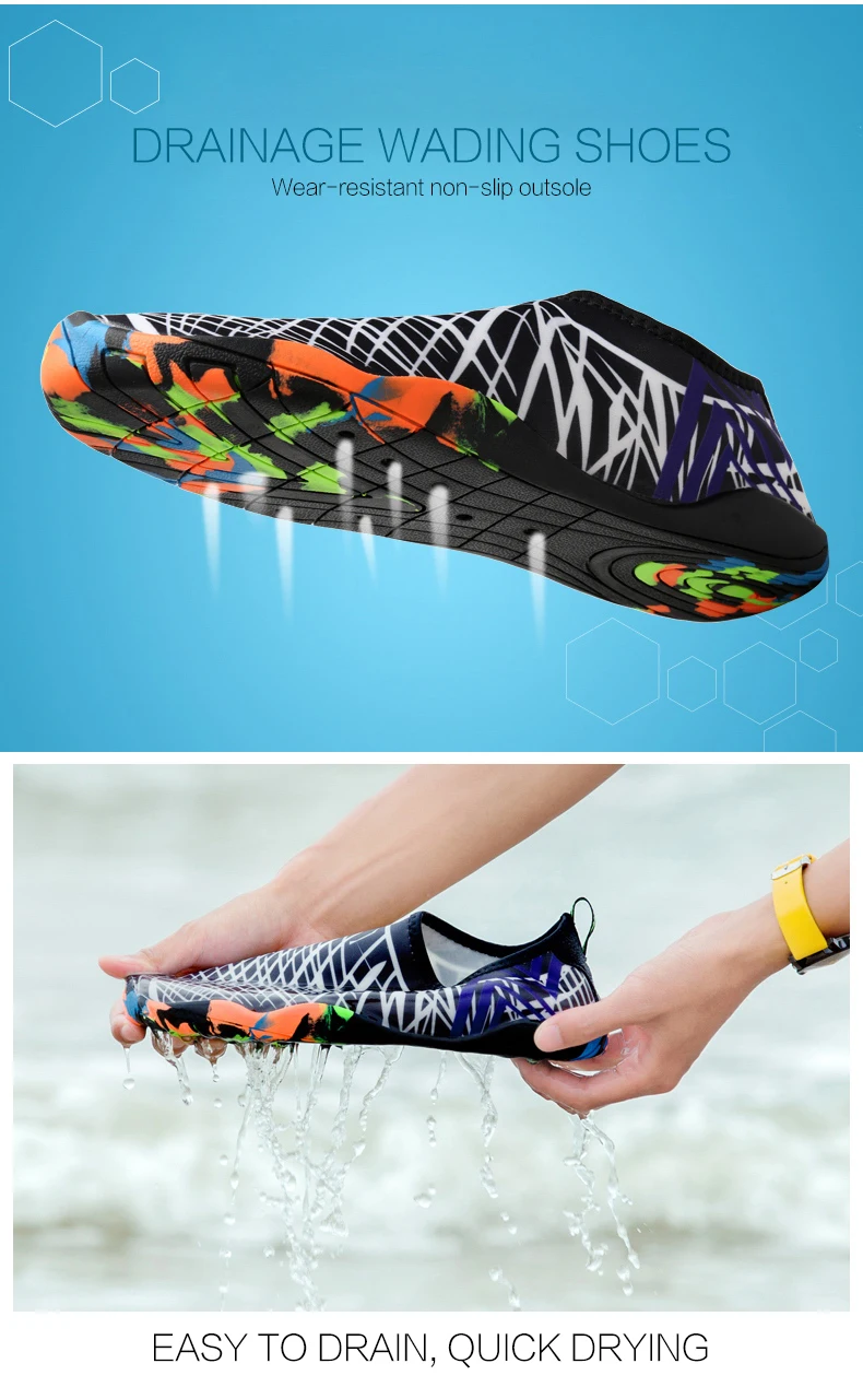 Clorts Water Shoes Men Quick-drying Beach Shoes Swimming Aqua shoes Lightweight Fishing Sneakers (7)