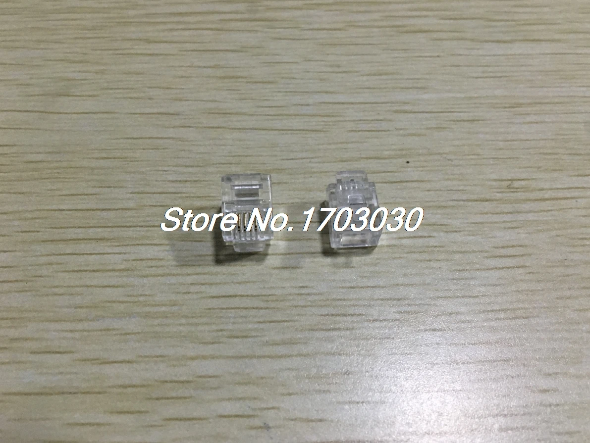 

100 pcs RJ11 6P4C Modular Plug Telephone Connector