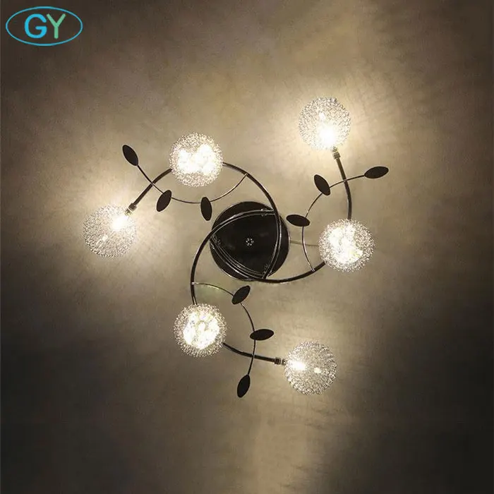 Современный алюминиевый провод светодиодный потолочный светильник lustres стекло или кристалл абажур для столовой кухни светодиодный s потолочный светильник lampen