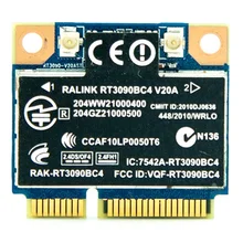 Беспроводной карта Ralink RT3090BC4 300 Мбит/с 802.11b/g/n Половина Mini PCI-E WI-FI Bluetooth 3,0 комбинированная карта для HP SPS: 602992-001 аккумулятор большой емкости