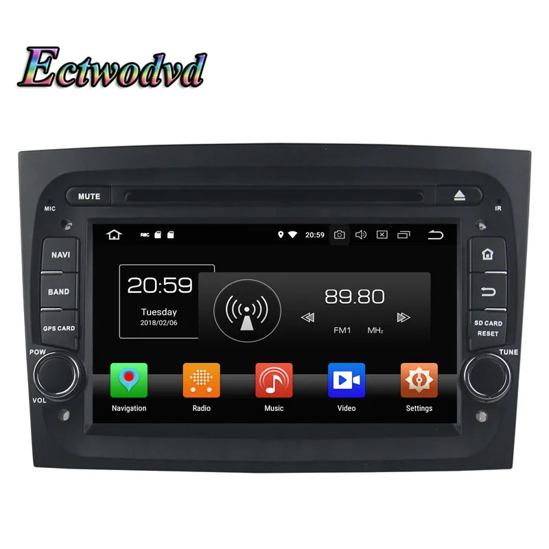 Flash Deal Ectwodvd Octa Core 4G RAM 64G ROM Android 9.0 Car Multimedia DVD Player GPS HeadUnit for Fiat Doblo 2016 2017 2018- 0