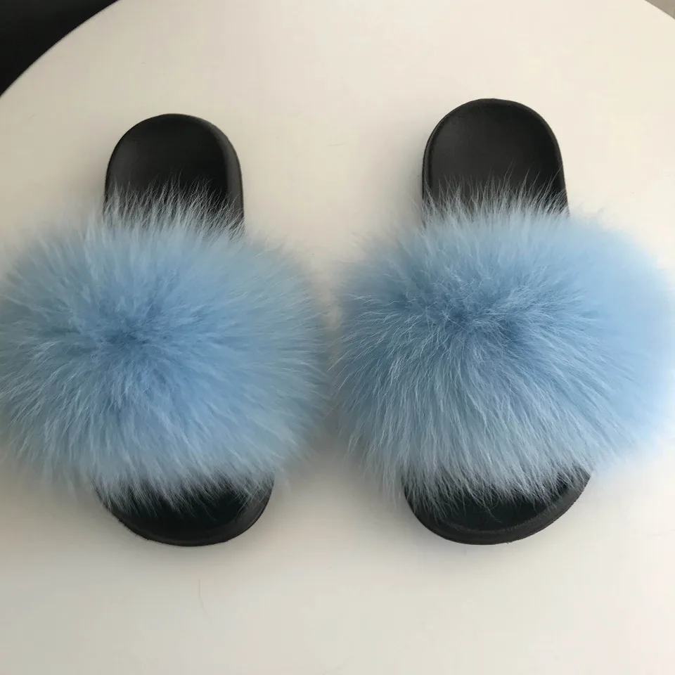 baby blue fur slides