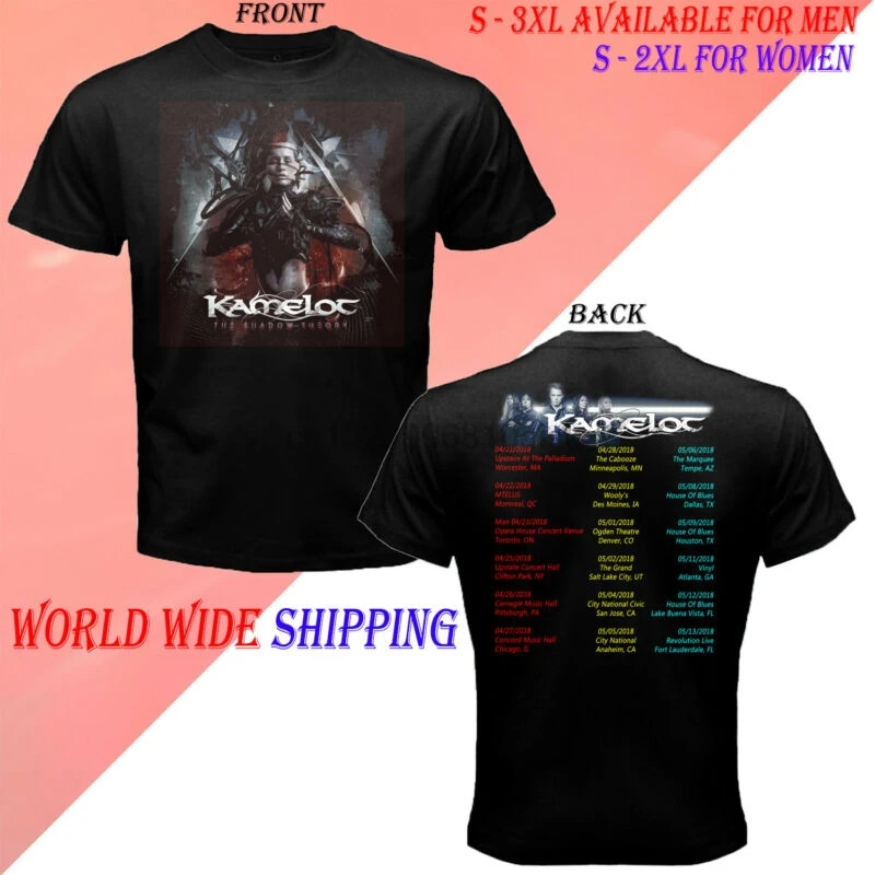 KAMELOT TOUR DATES BLACK T-SHIRT GAOR | Мужская одежда