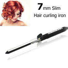 Маленький 7 мм 9 мм щипцы для завивки волос ручной вращающийся щипцы для завивки волос Детские мужские маленькие локоны утюжок для волос