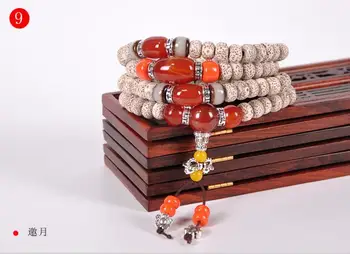 

Koraba Fine Jewelry 8mm108Buddhist Prayer Bracelet Stars Moon Bodhi Root Pray Beads Hand Catenary Free Shipping