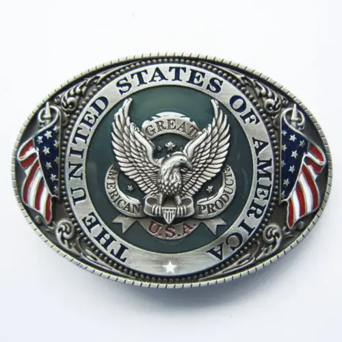 custom belt buckle big discount Custom American Flag Eagle Belt Buckle