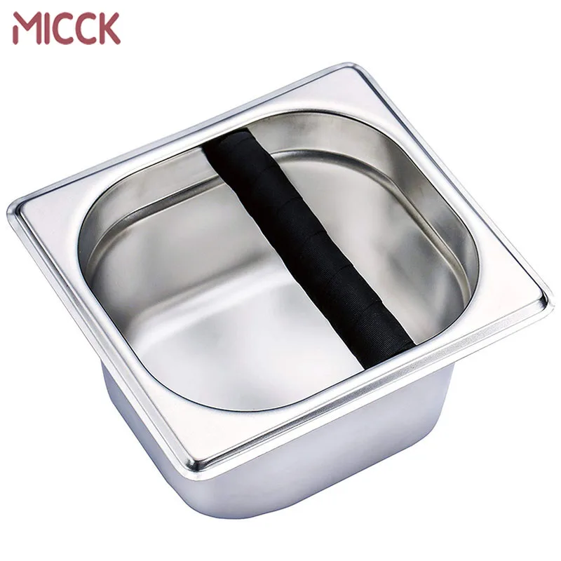 MICCK caja de acero inoxidable para café expreso, contenedor de Café