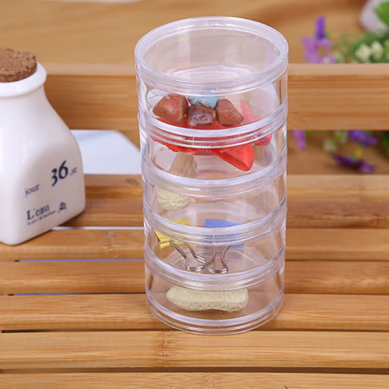 50pcs/lot 5x5x12.7cm Transparent Plastic Cosmetic Storage Containers