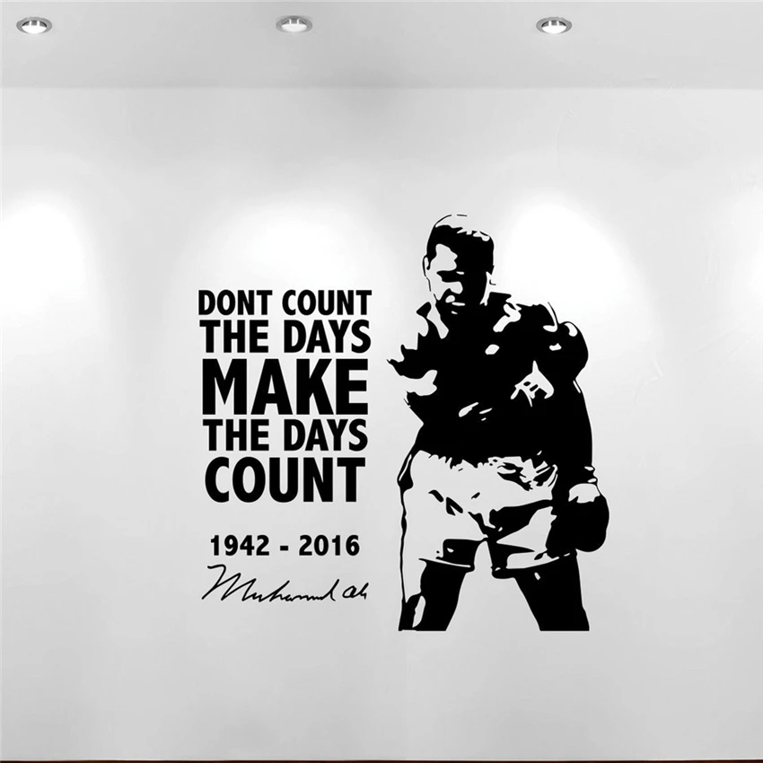 Muhammad Ali Boxing Smashed Wall Sticker Graphic Decal Home Decor Art Mural J221 Muhammad Ali Boxing Smashed Wall Sticker Graphic Decal Home Decor Art Mural J221