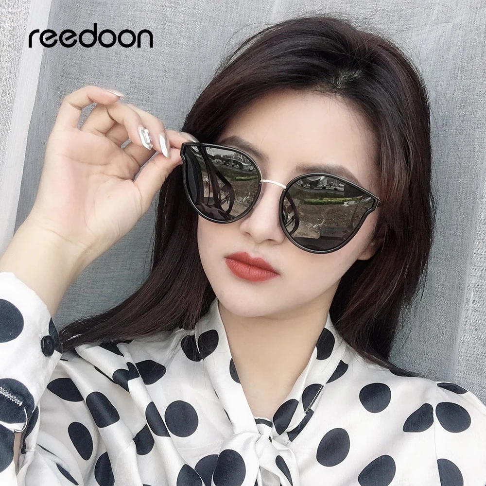 Солнцезащитные очки Reedoon поляризационные женские зеркальные кошачий глаз в