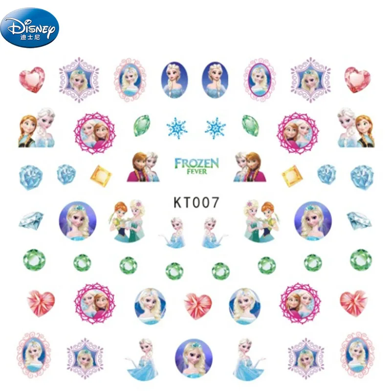 5 pcs/lot Frozen elsa and Anna Nail Stickers Toy Disney Princess girl sticker Makeup Toy Art Decorations for girls gift