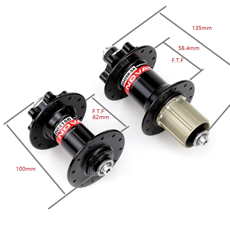 Новатек D041SB D042SB спереди • тыловая Hubset 100/135 мм дисковый тормоз концентратор 24/28/32/36 отверстие 8/9/10 Скорость велосипед кассета базовый концентратор