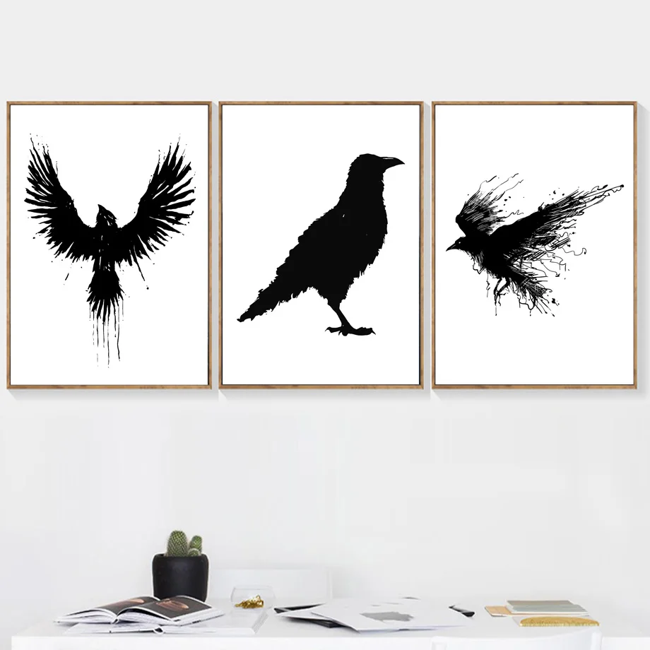 Watercolor Eagle Bird Wall Art Canvas Painting Nordic Posters And Prints Black White Animals Wall Pictures For Living Room Decor