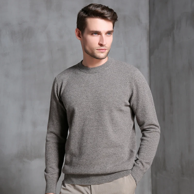 8Colors Winter Sweater Men Pure Cashmere Knitted Pullover Winter New Warm Fashion Oneck Jumpers Man Top Thick Male Clothes