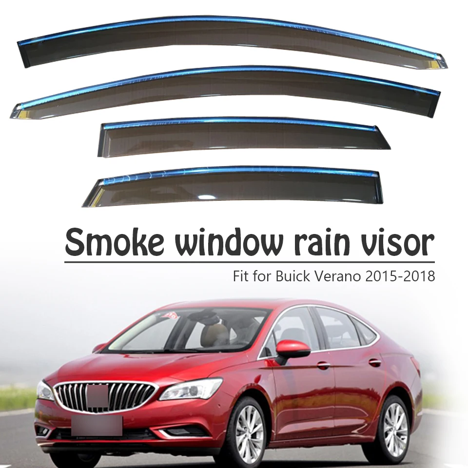 NOANS 4 шт. наклейки для Buick Verano 2018 2017 2016 2015 Автомобиль Аксессуары Укладка ABS Windows Солнце Дождь козырек двери щит отделкой